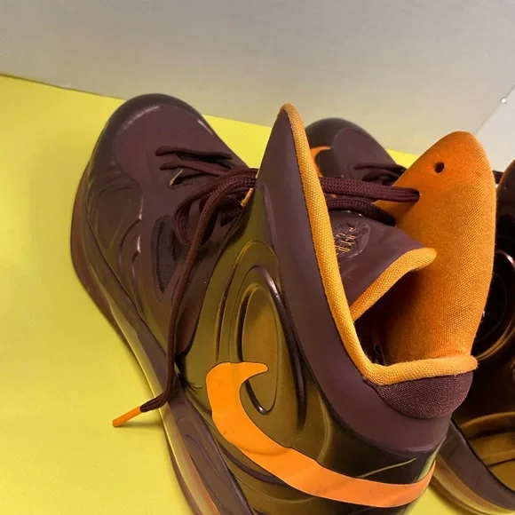 Nike Men's Maroon and Orange High-Top Basketball Shoes - Picture 11 of 16